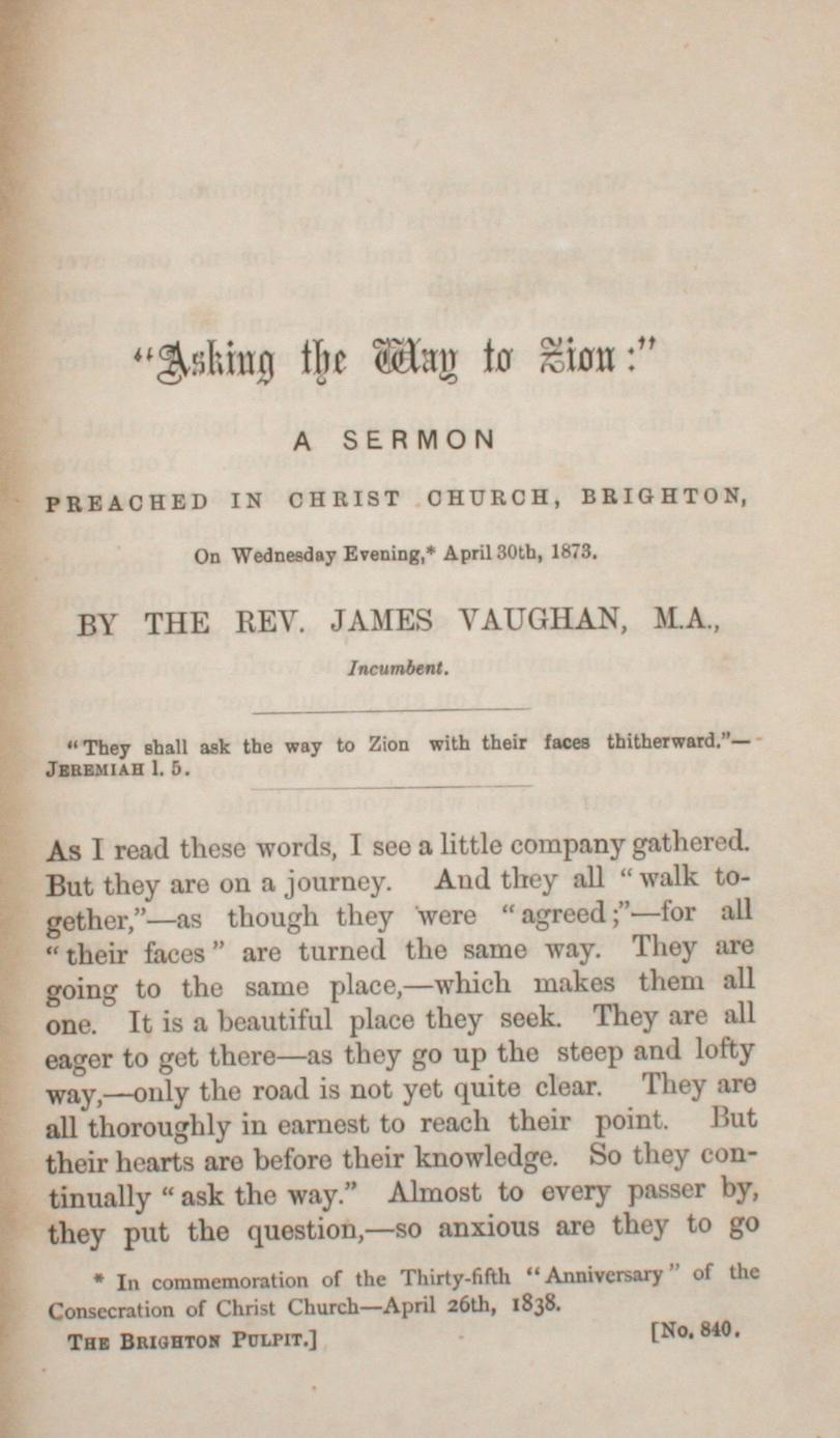 Gilt Vaughan's Sermons, 1873-1874 For Sale