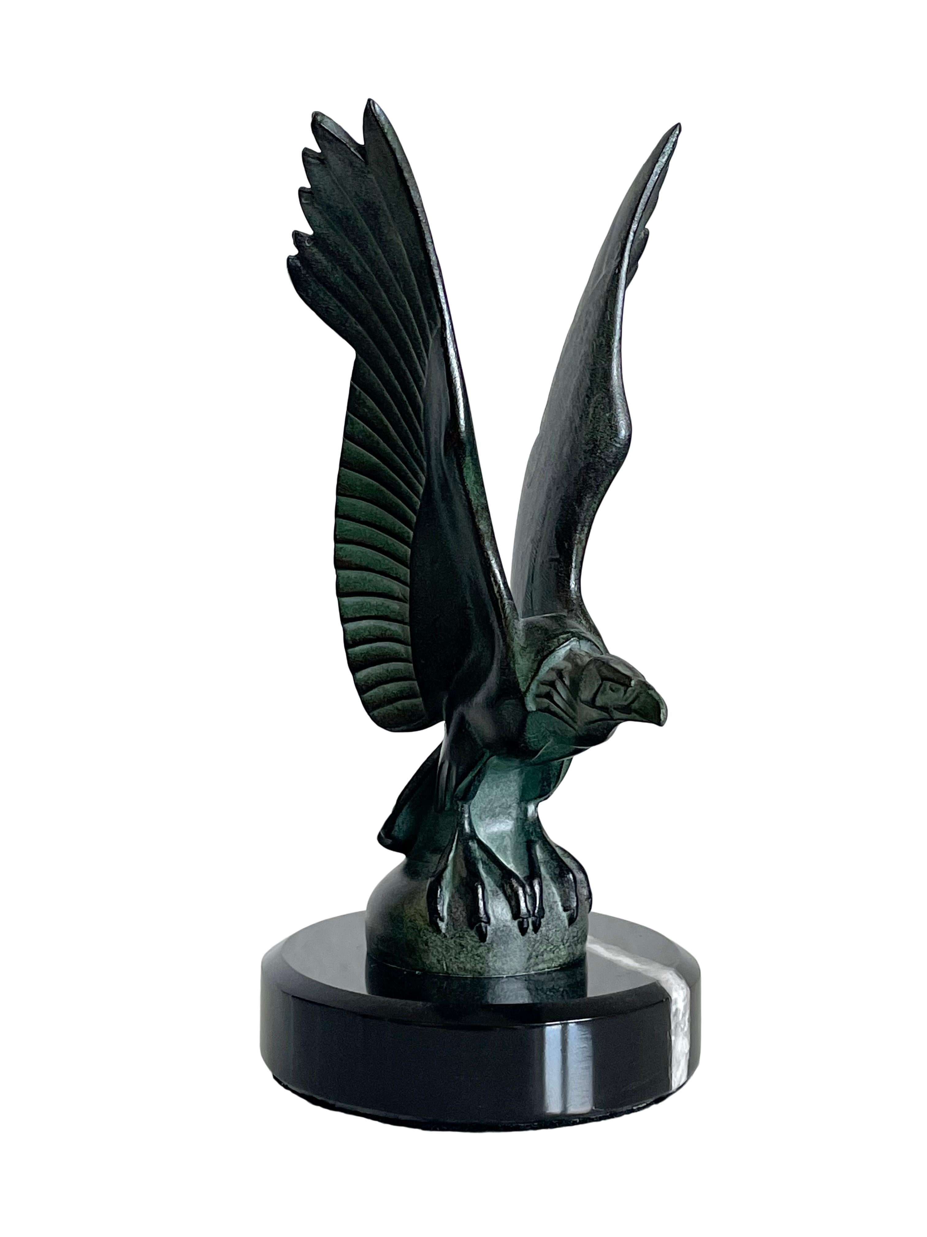 Vautour (french: vulture) 
Animal sculpture of a vulture with outstretched wings

Original “Max Le Verrier”, signed 
Designed in France during the roaring 1920s by “Max Le Verrier” (1891-1973) 
Art Deco style, France

Sculpture made in