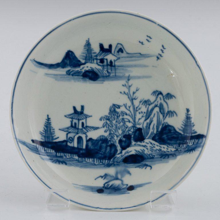British Vauxhall Porcelain Tea Bowl and Saucer 1755-60