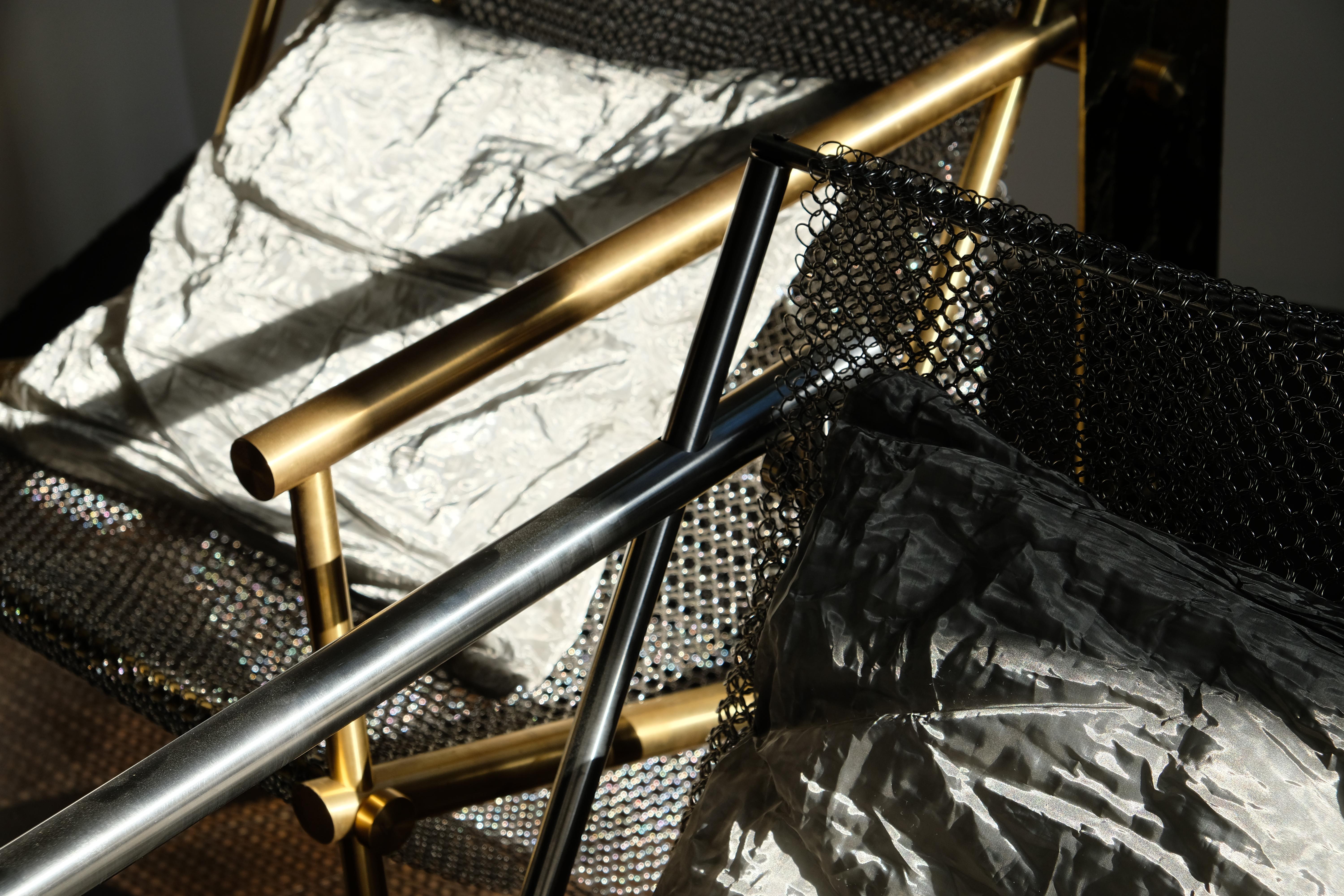 Modern VC01 Brass Armchair by Chanel Kapitanj For Sale