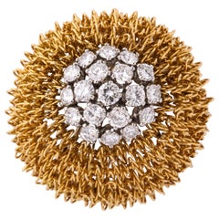 VCA 18 Karat gewebter Draht und asymmetrisch gefasster Diamant-Clip