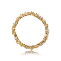 VCA Diamond and Gold Bracelet, Platinum and 18k Yellow Gold