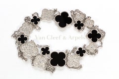 VCA Fifth Avenue Edition Magic Alhambra 16 Motif Necklace 18k Diamond Onyx BNP