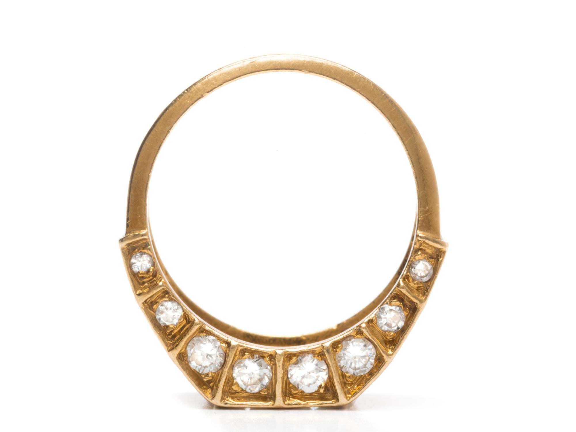 Femenino o masculino AVC  Anillo de diamantes Four Row en venta