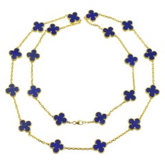 Van Cleef And Arpels Lapis Lazuli  Alhambra Necklace