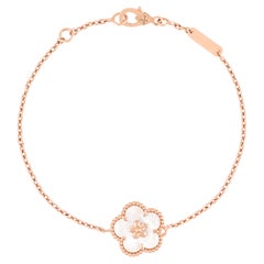 VCA Lucky Spring Plum Blossom Bracelet, 18K Rose Gold, Mother‑of‑Pearl