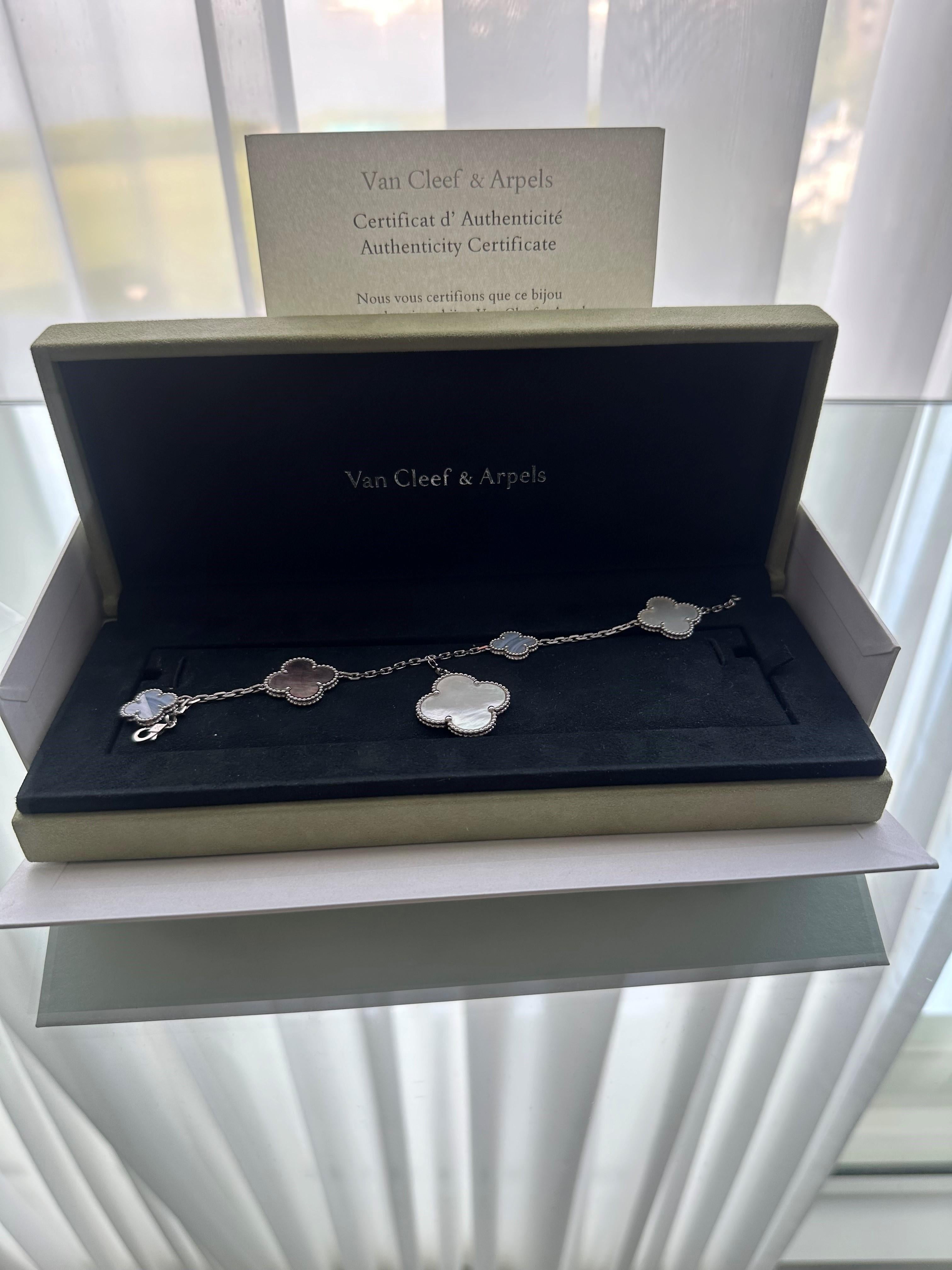 van cleef bracelet white gold
