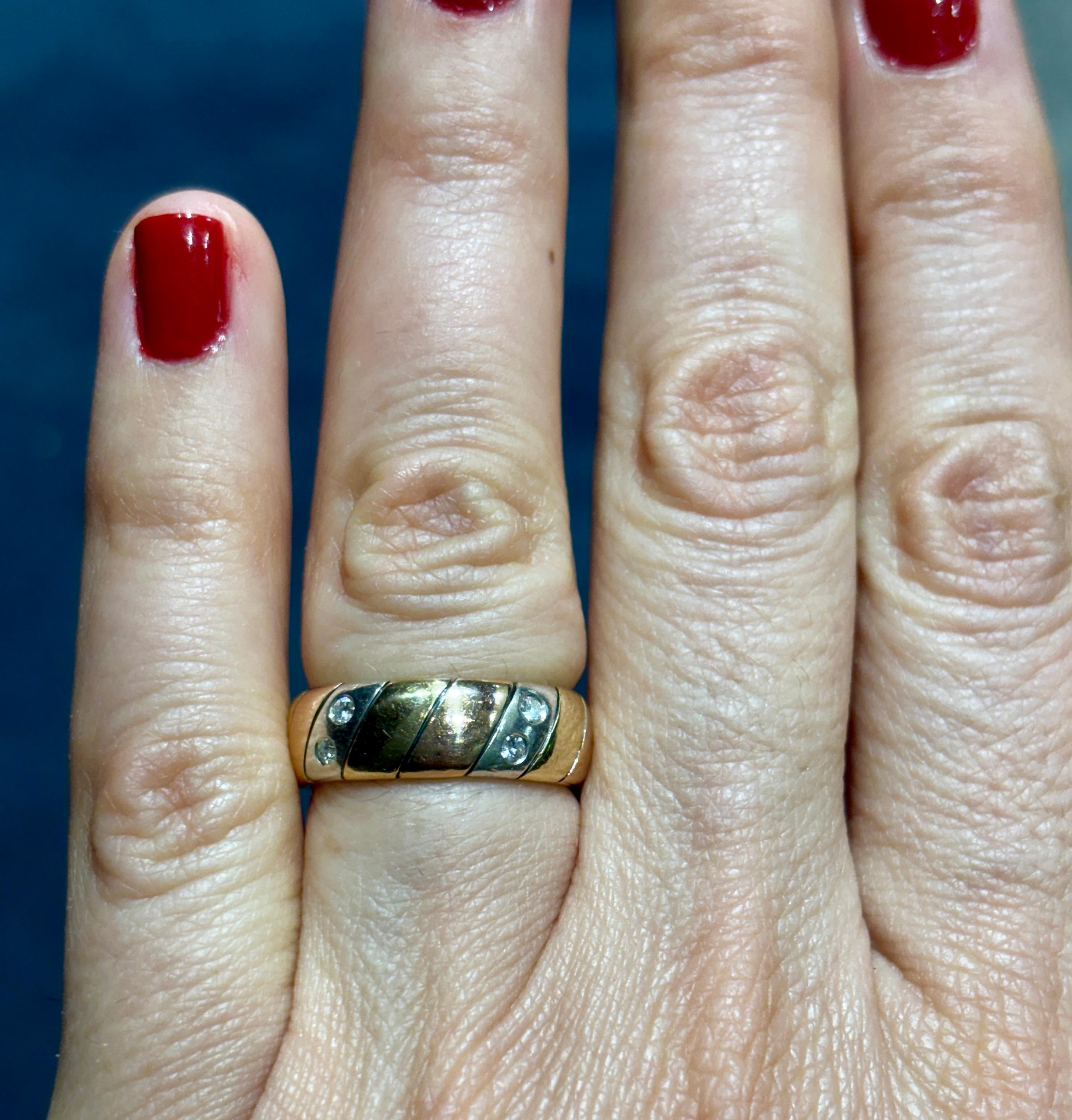 VCA silver, yellow and rose gold engagement ring with diamonds For Sale 3