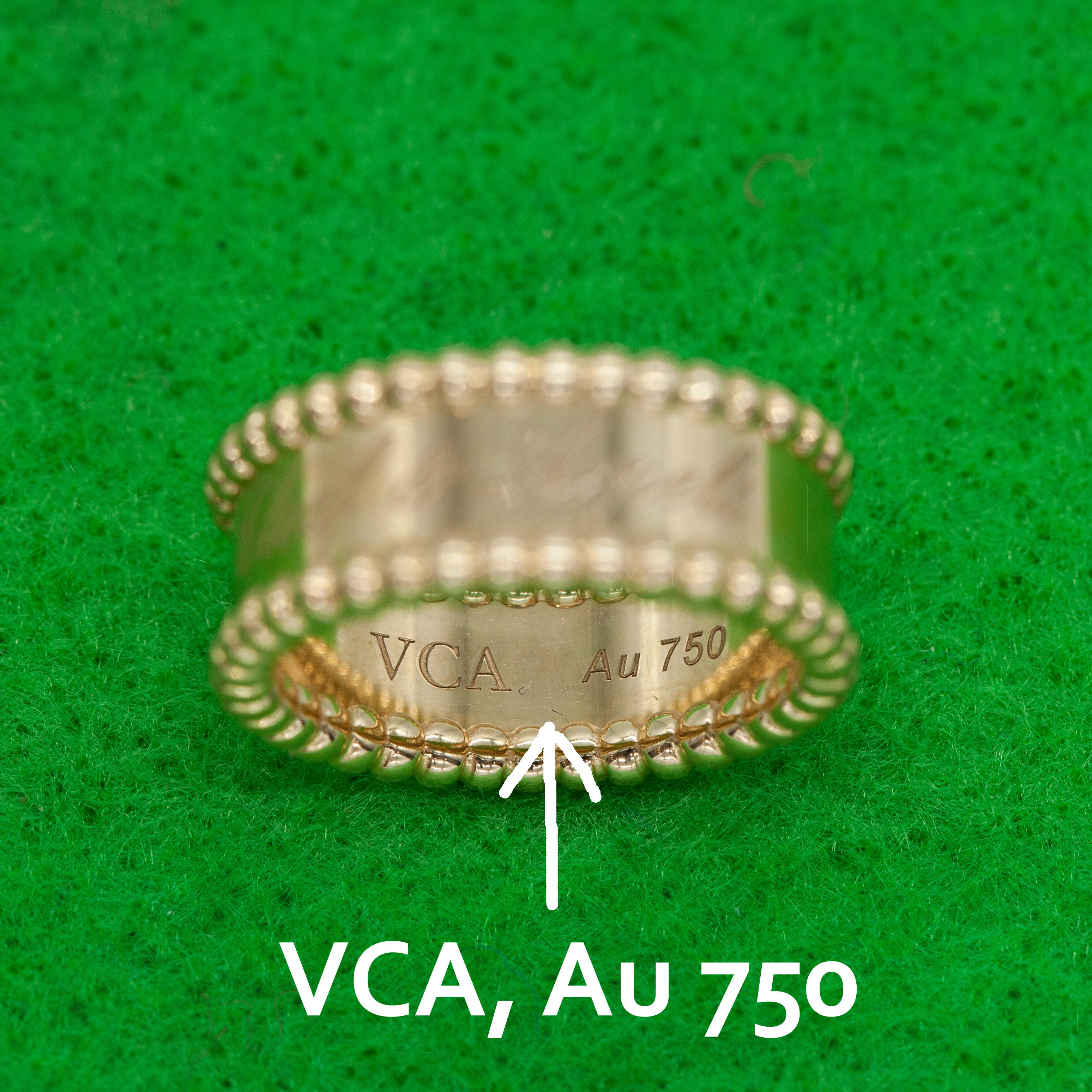 VCA VAN CLEEF & ARPELS 18K rose gold Perlée Band Ring For Sale 2