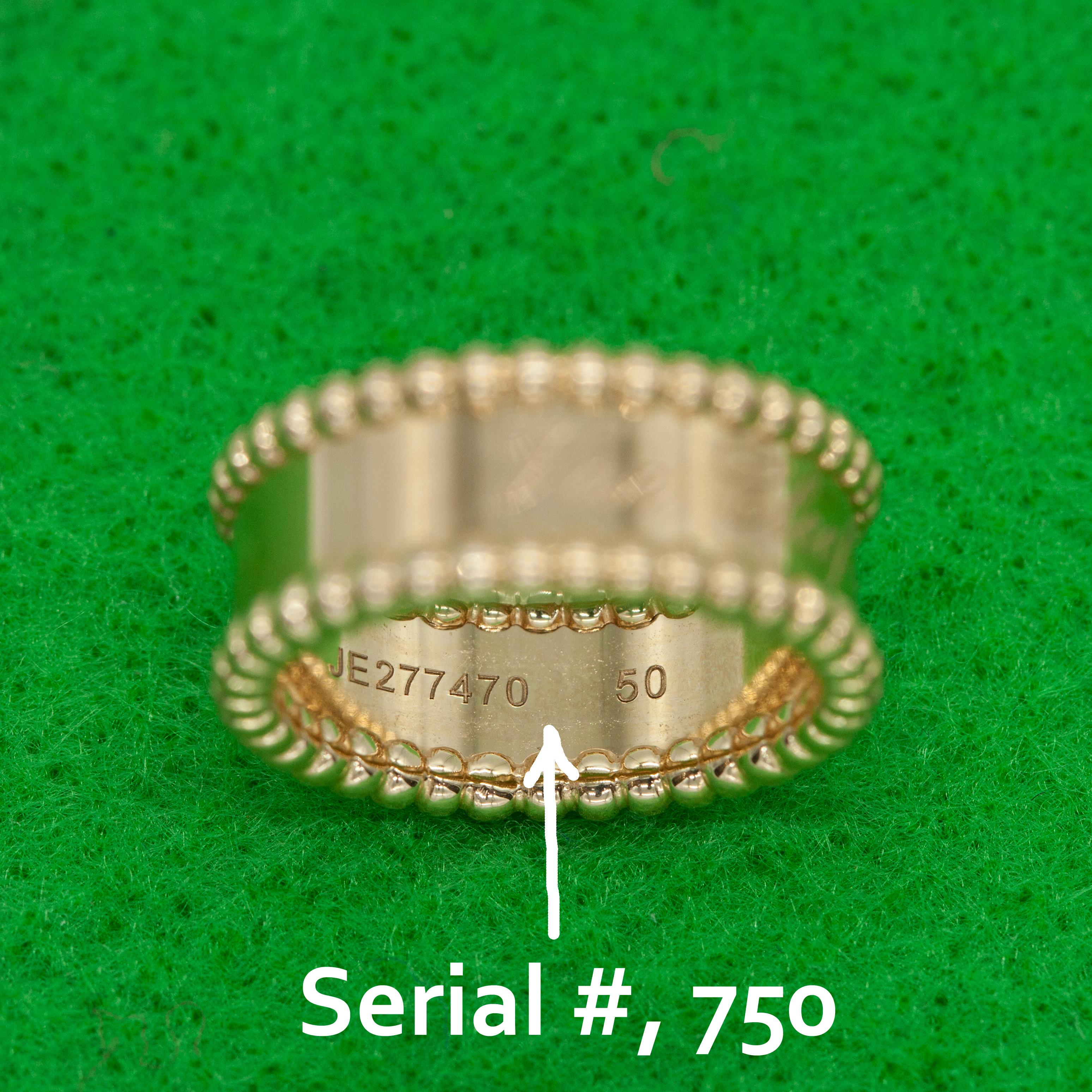 VCA VAN CLEEF & ARPELS 18K rose gold Perlée Band Ring For Sale 3