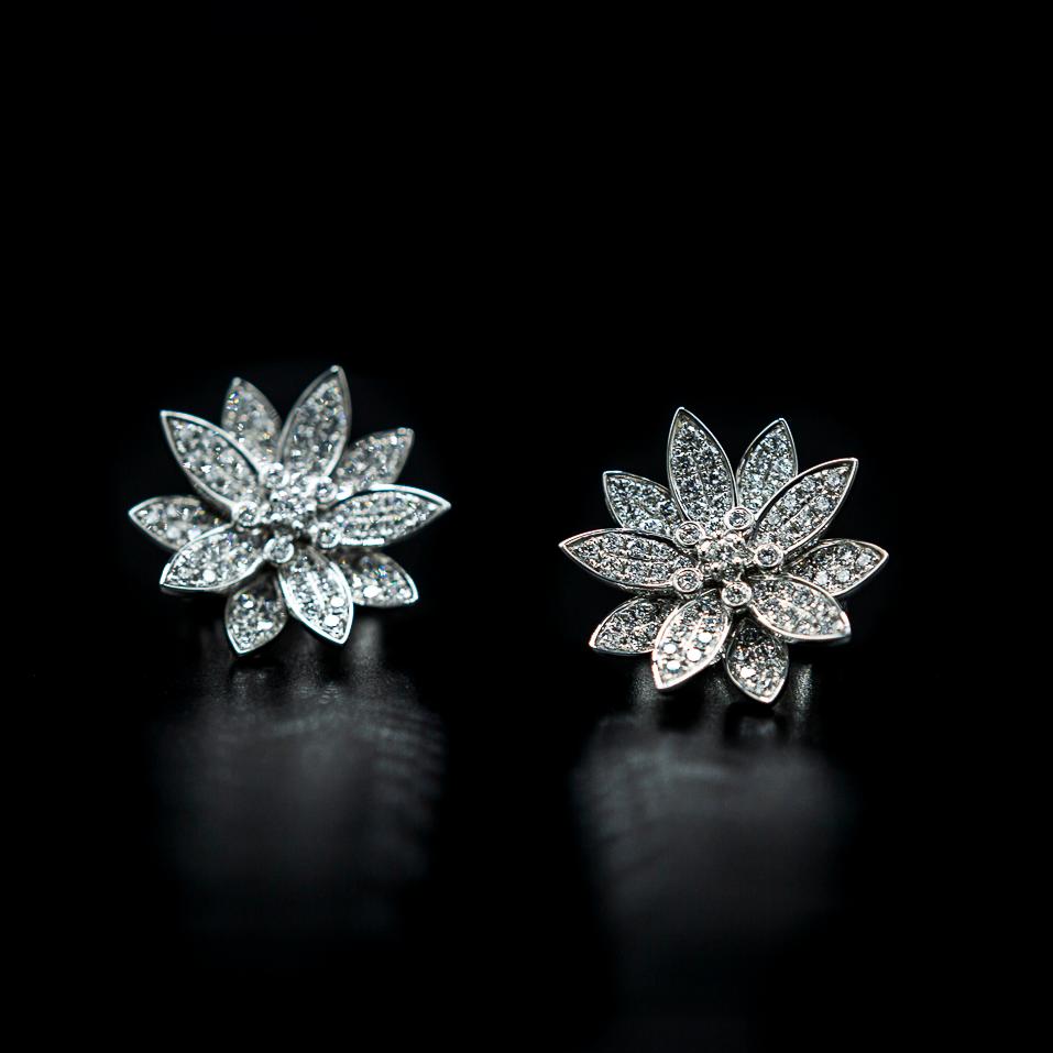 VCA Pendientes Van Cleef & Arpels Loto Diamante Oro Blanco Nueva York Caja Papeles 10