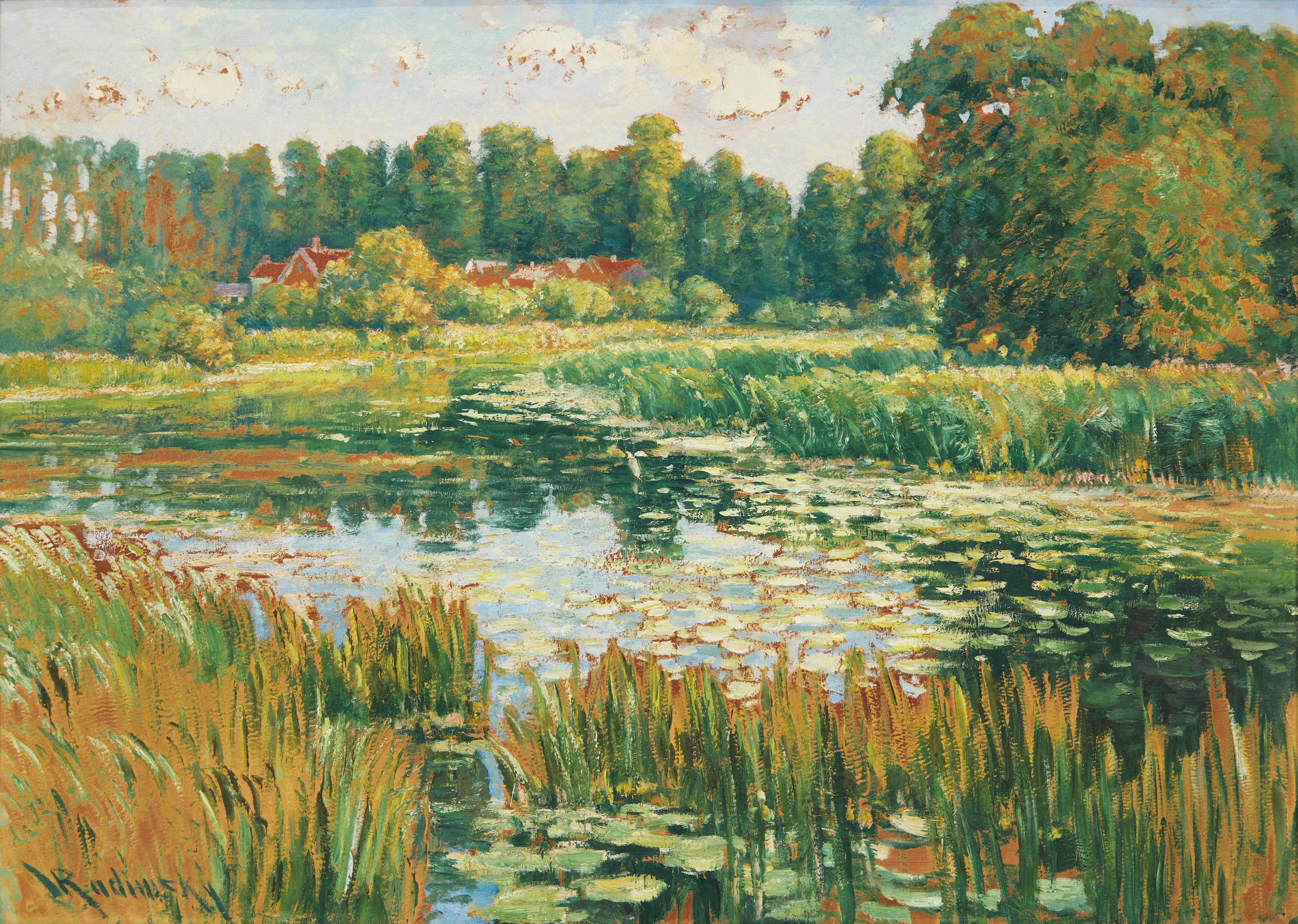 Water Lilies, Prague Impressionist Summer Landscape