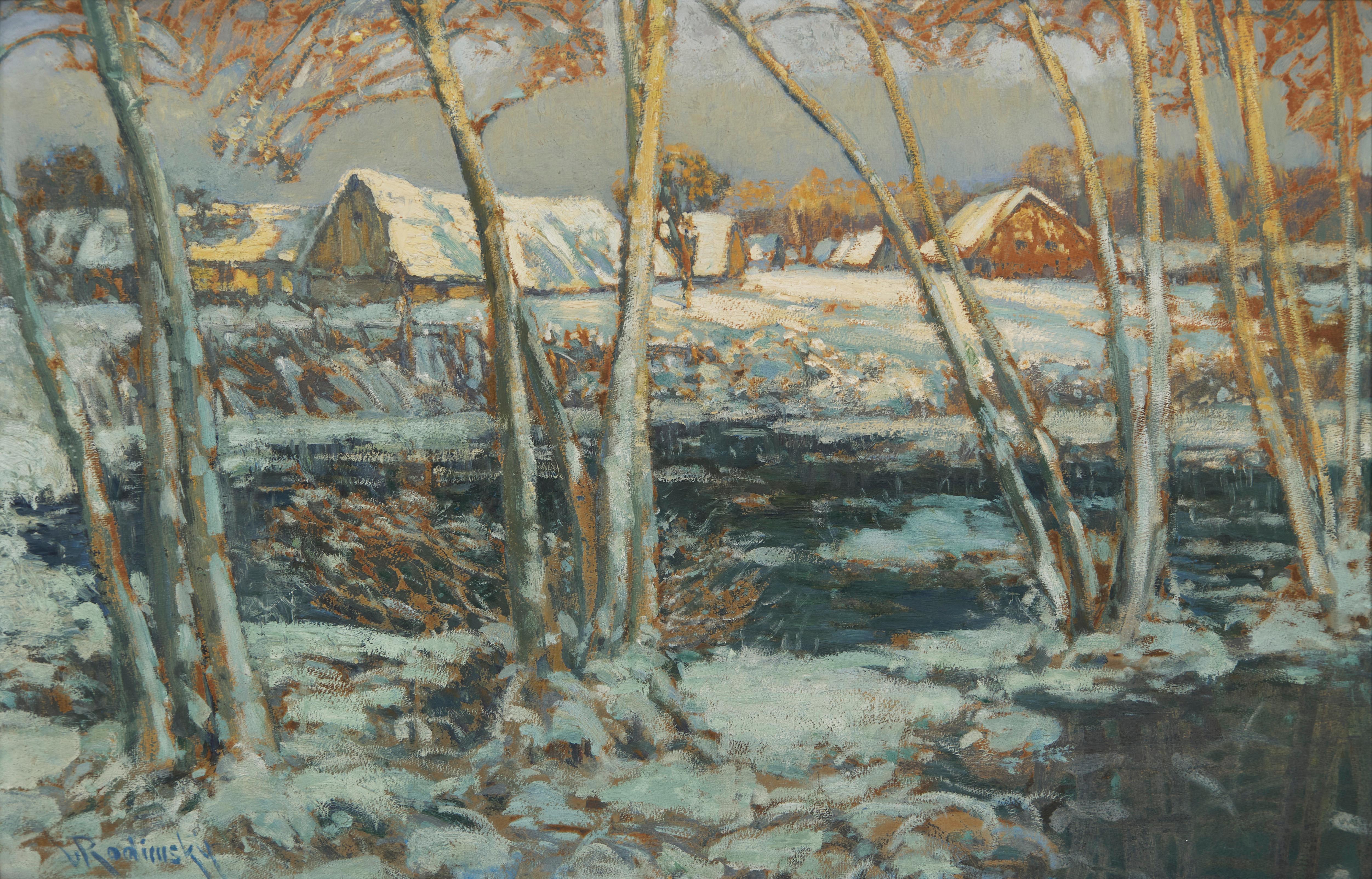 Winter Scene, Chrudim, Czech Republic Impressionist Landscape