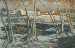Winter Scene, Chrudim, Czech Republic Impressionist Landscape