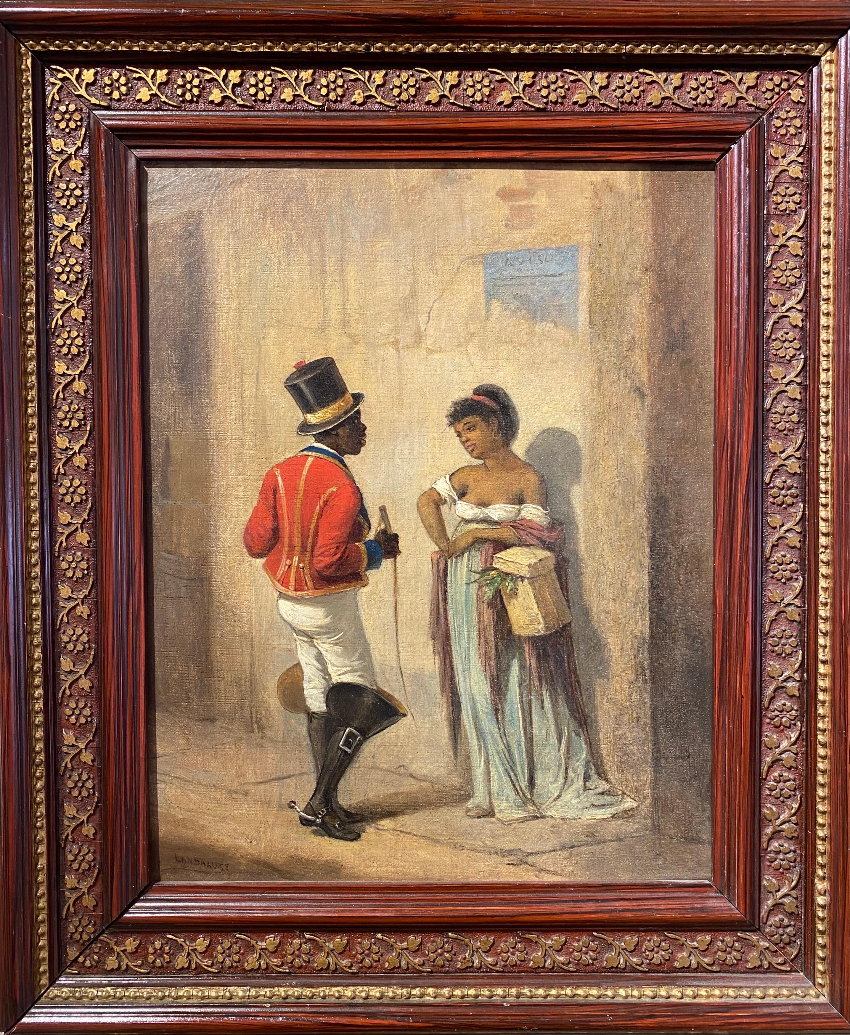 Víctor Patricio Landaluze  Figurative Painting - Romance in Havana