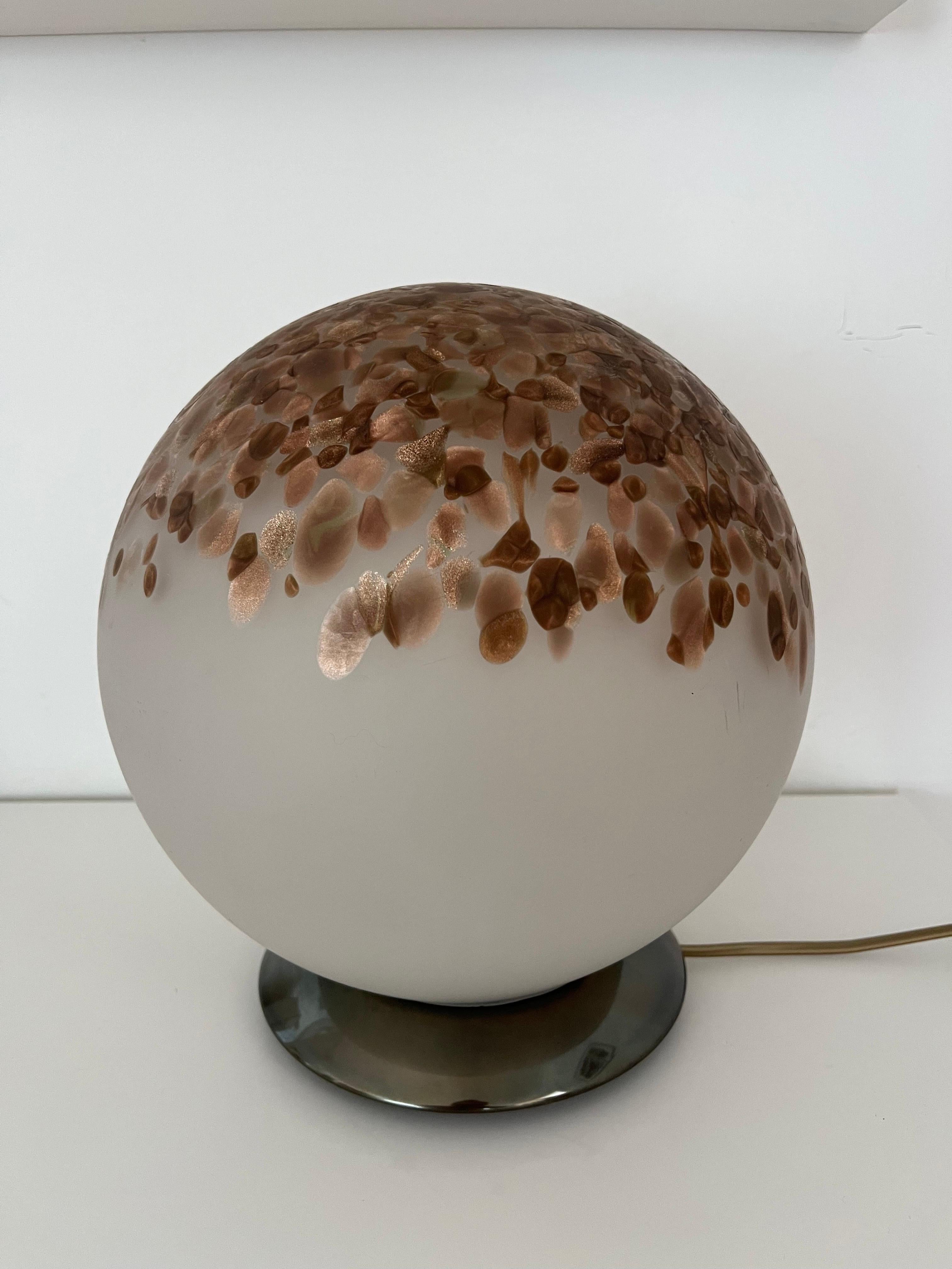 Brass Veart Lampada a sfera di Murano Vintage 1960 -Lighting- For Sale