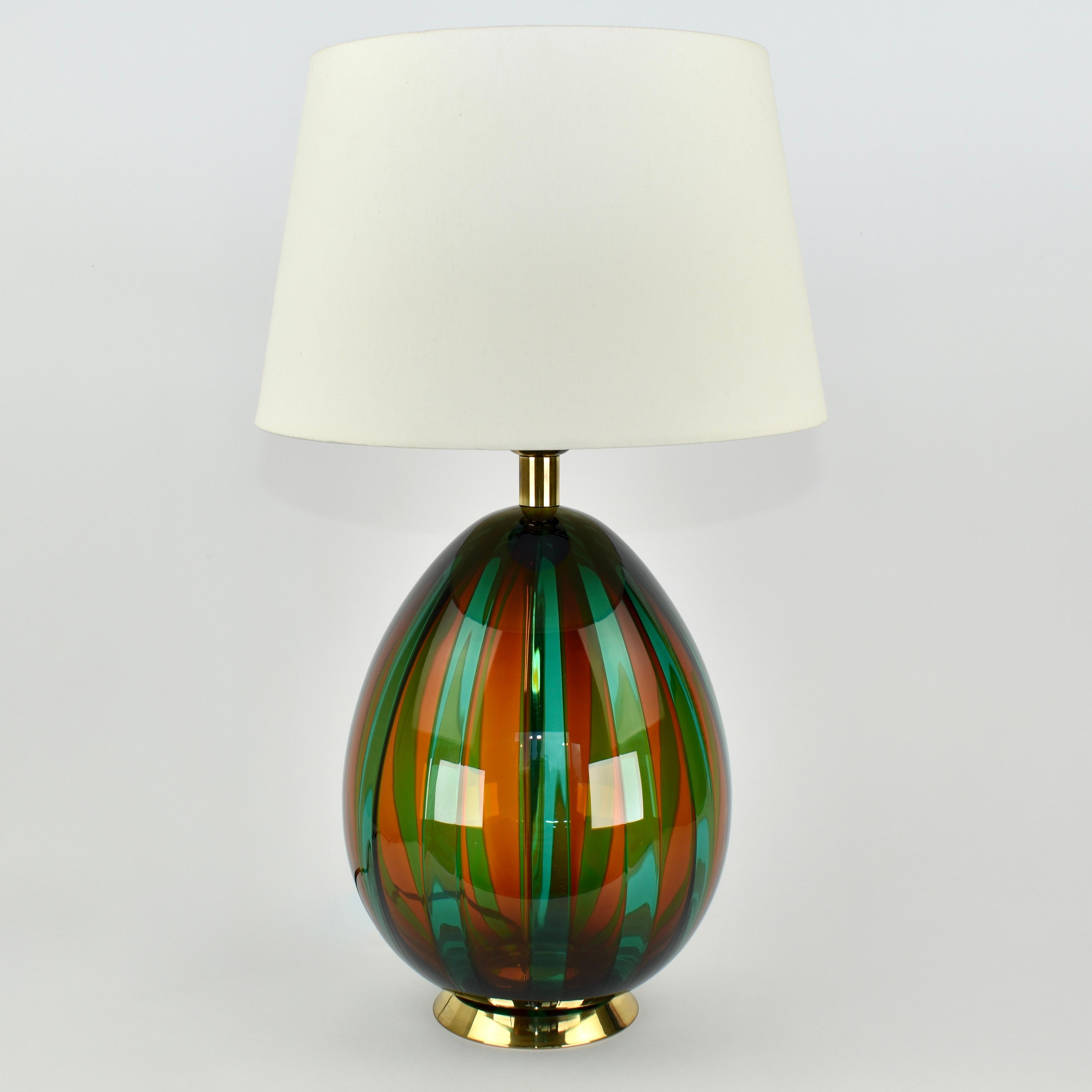 Mid-Century Modern VeArt Murano Vintage Glass Table Lamp For Sale