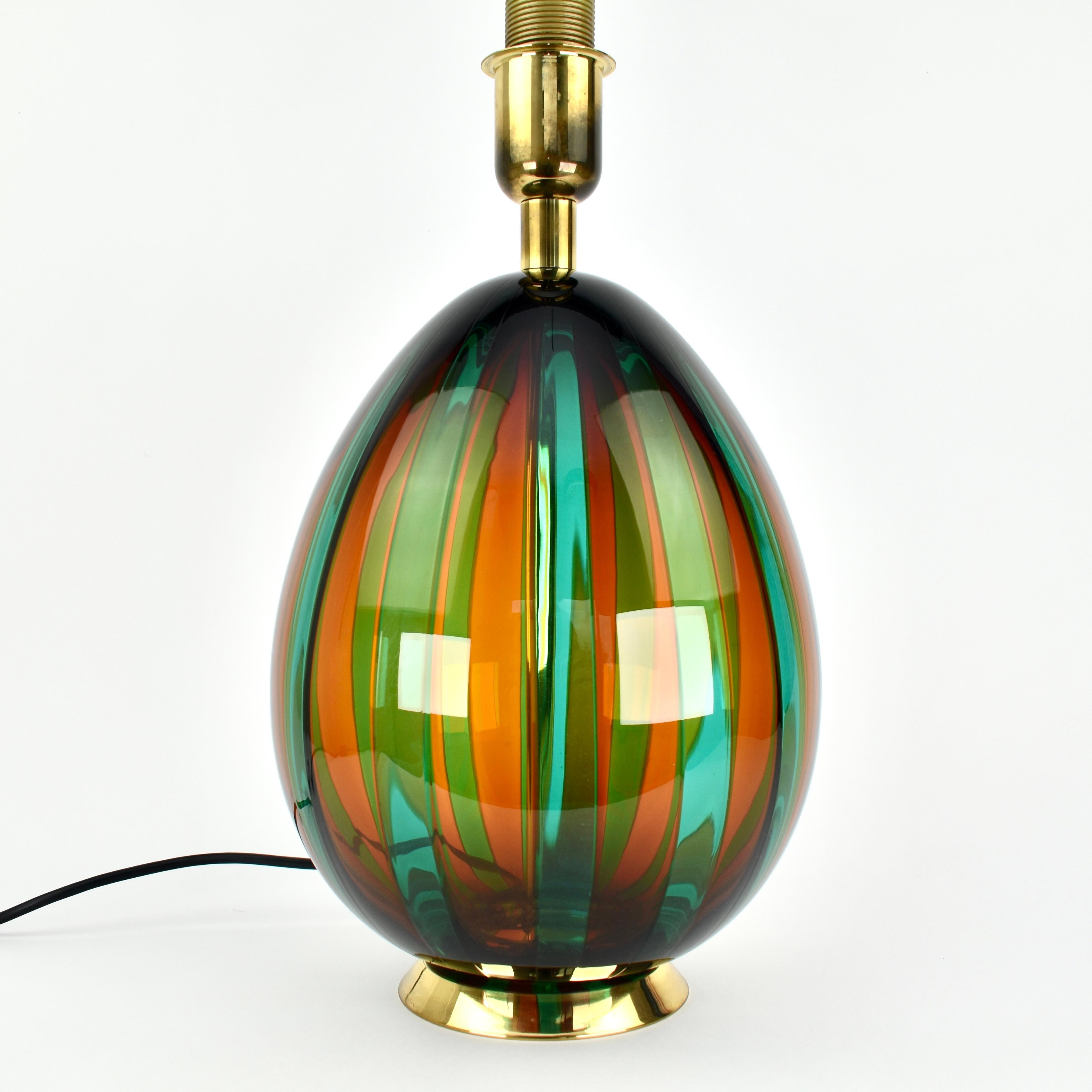 VeArt Murano Vintage Glass Table Lamp For Sale 1