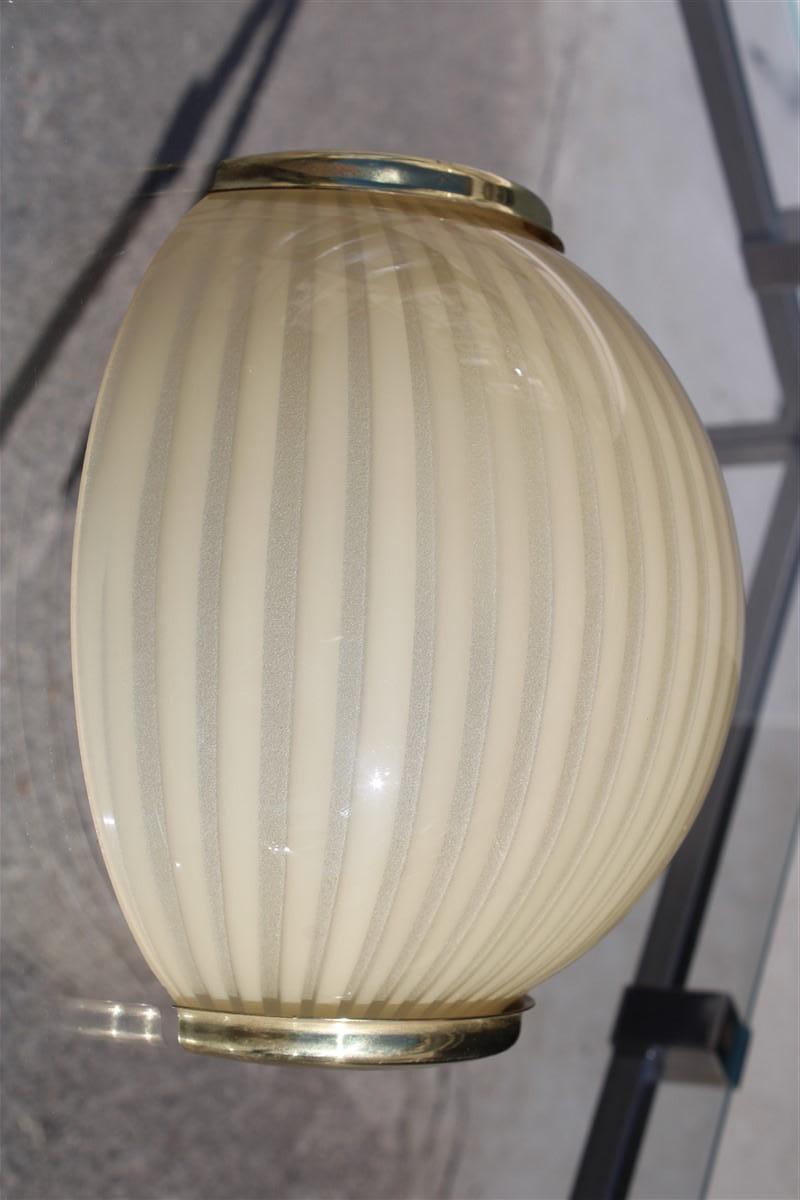 Mid-Century Modern Veart Round Wall Light Gold Murano glass Brass parts 1970s Italy For Sale