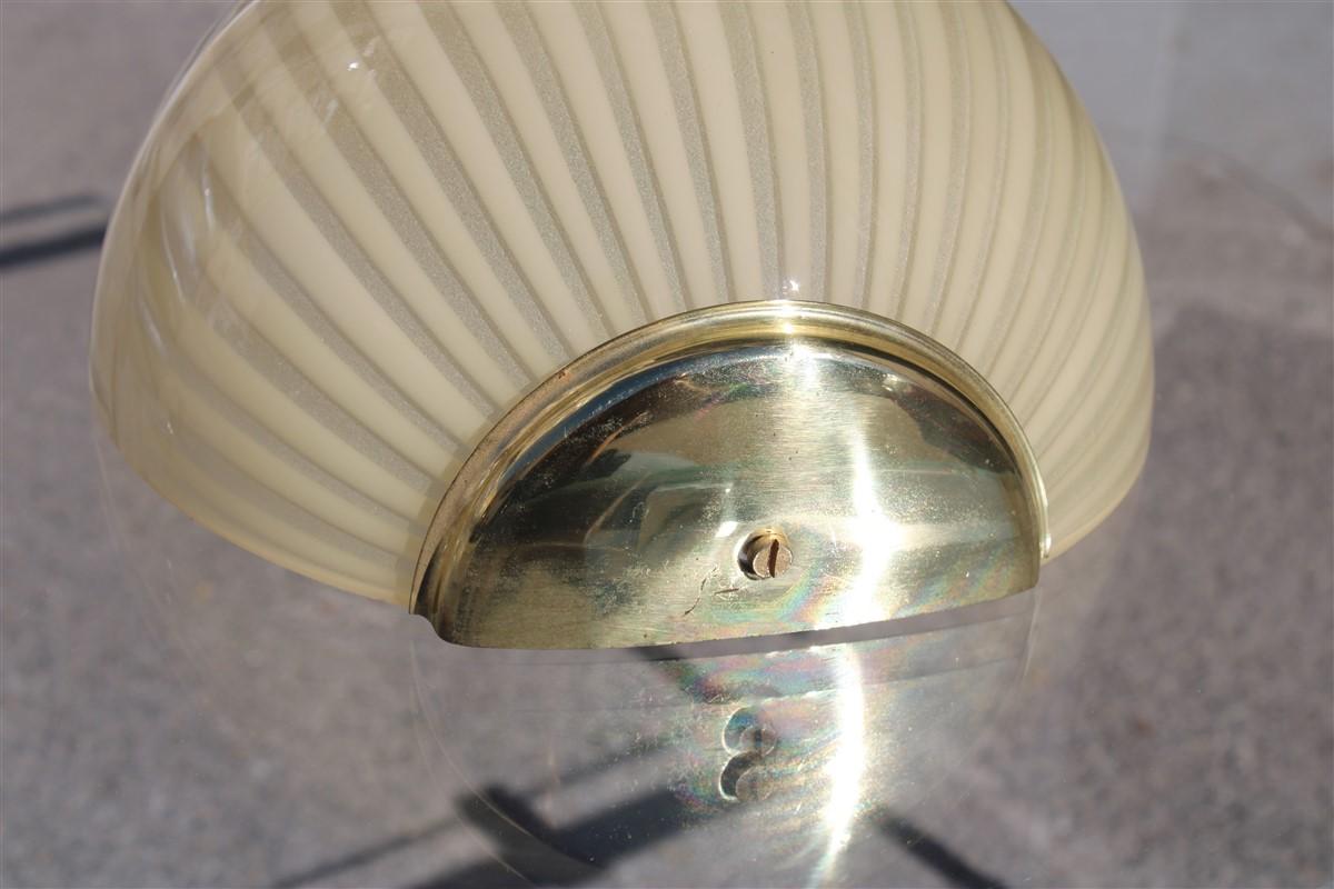 Veart Round Wall Light Gold Murano glass Brass parts 1970s Italy For Sale 1