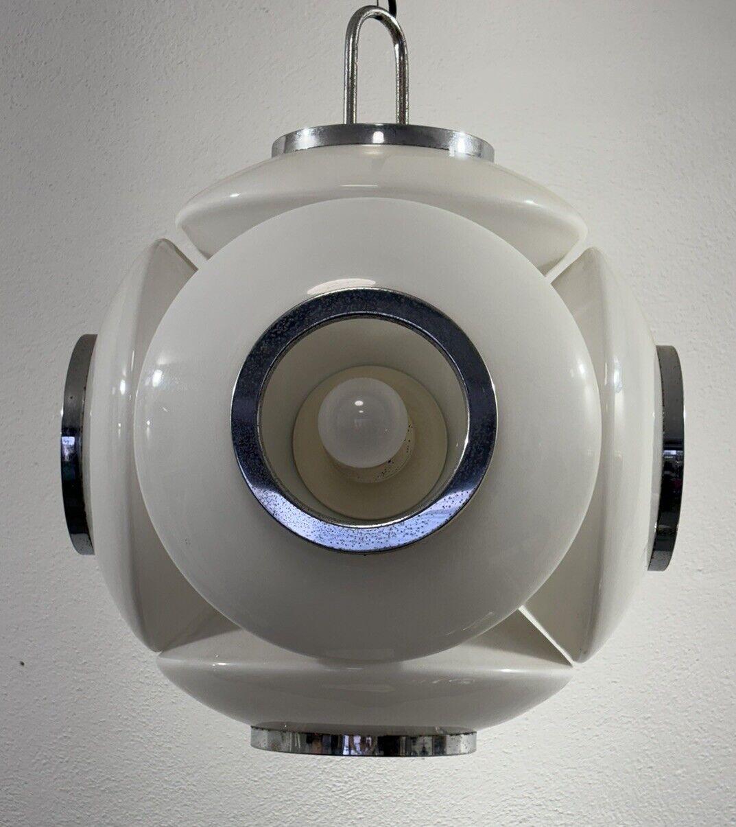 Acciaio VeArt Space Age Globe Lampadario Design Modernariato anni '70 in vendita