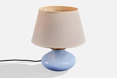 VeArt, Tischlampe, Glas, Messing, Stoff, Italien, 1990er Jahre