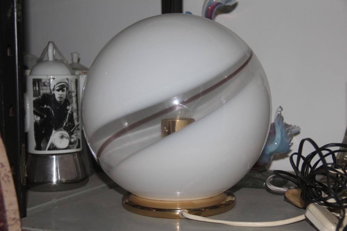 Mid-Century Modern VeArt Table Lamp Murano Art Glass For Sale