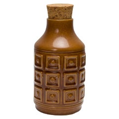 VEB Gräfenroda Keramik German Mid-Century Glazed Ceramic Vase with Cork Stopper