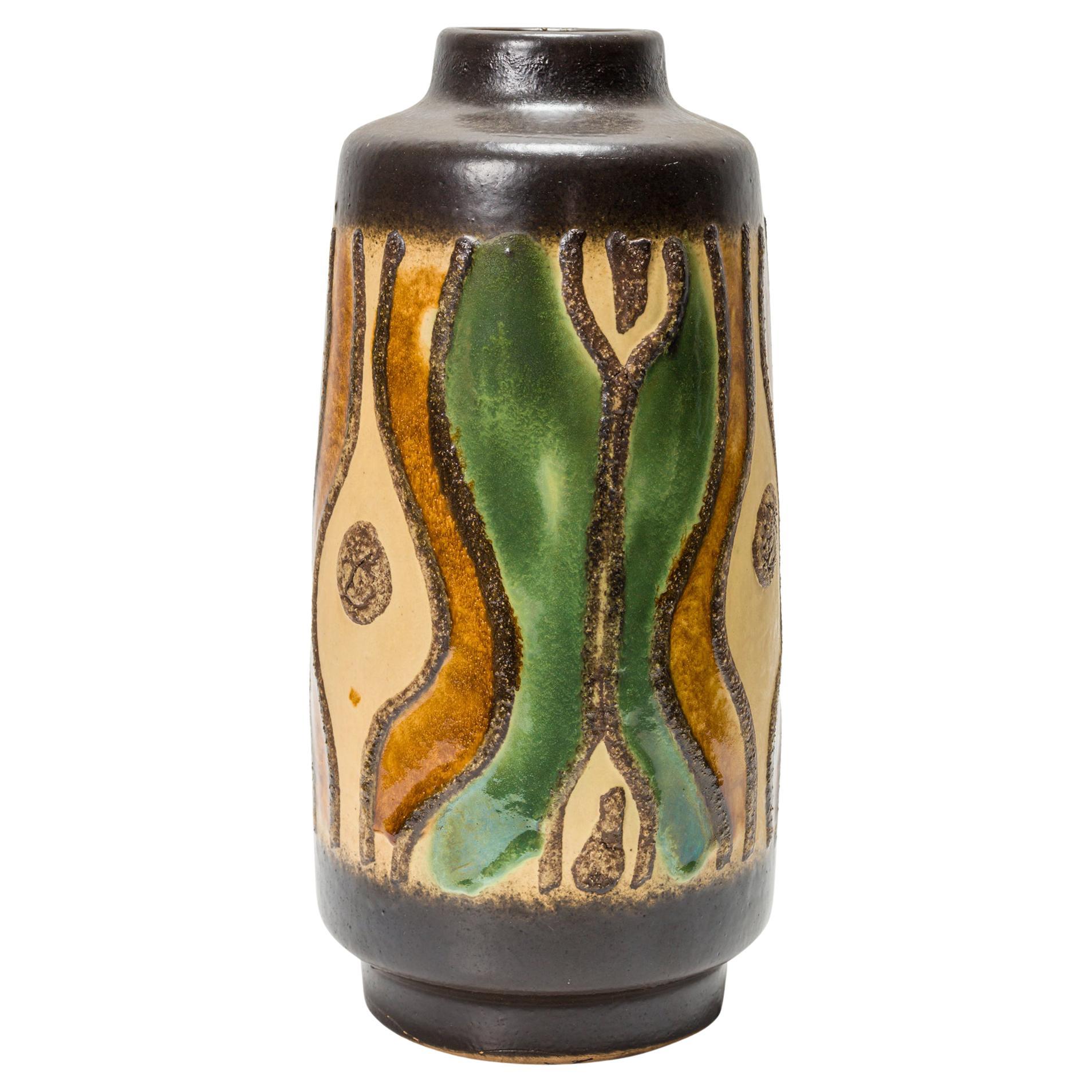 VEB Haldensleben German Mid-Century Ceramic Vase For Sale