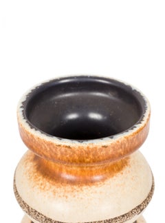 VEB Haldensleben Keramik East German Mid-Century Lobed Earthtone Glazed Ceramic