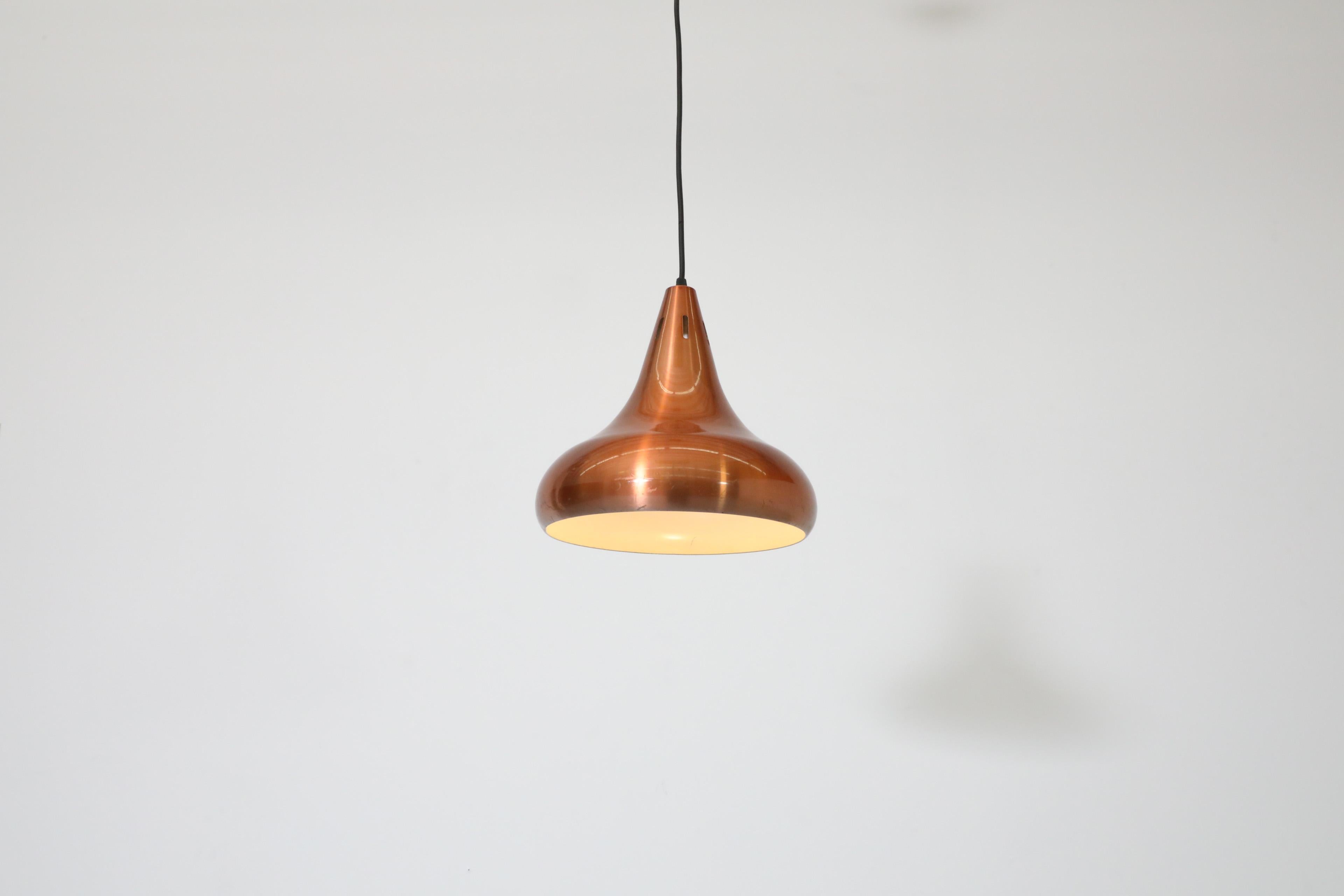 Mid-Century Modern VEB Leuchtenbau  Copper Drop Pendant For Sale