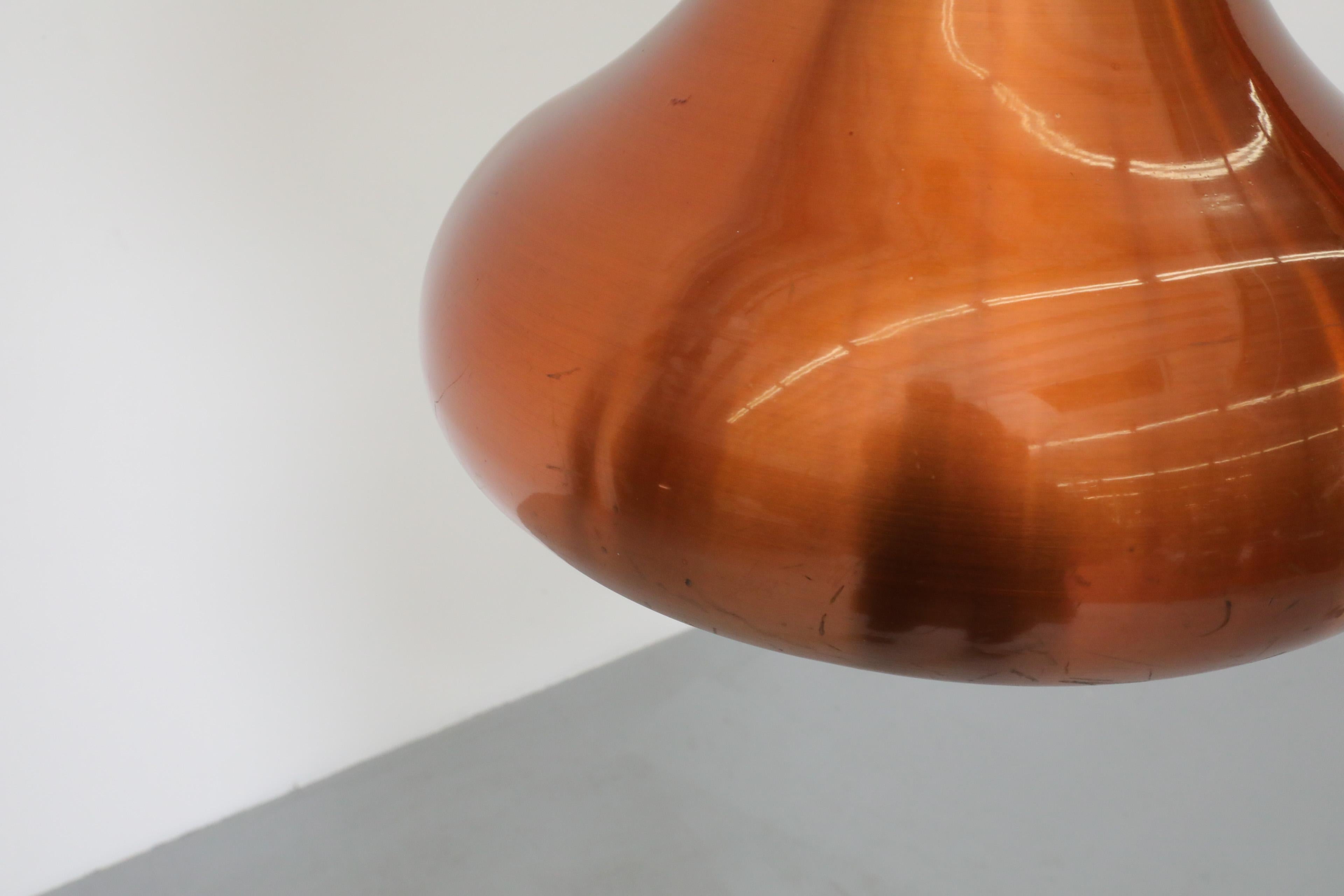 1970s, East German, VEB Leuchtenbau Produced Copper Drop Pendant 2