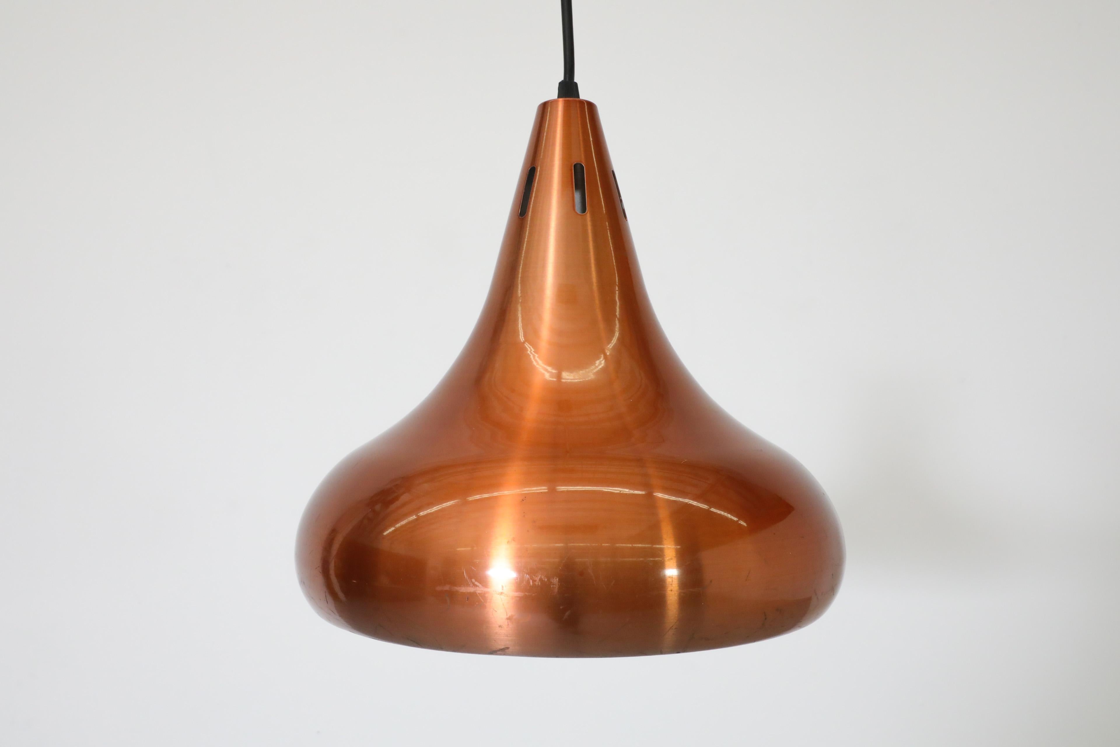 VEB Leuchtenbau  Copper Drop Pendant For Sale 2