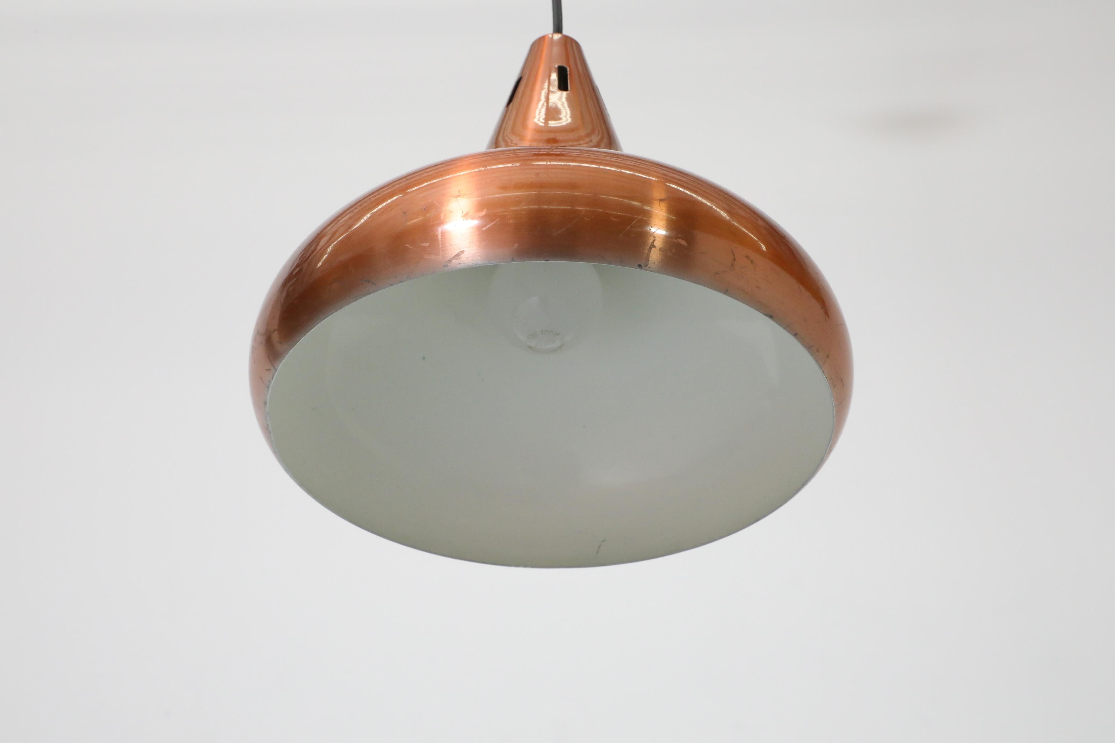 VEB Leuchtenbau  Copper Drop Pendant For Sale 3
