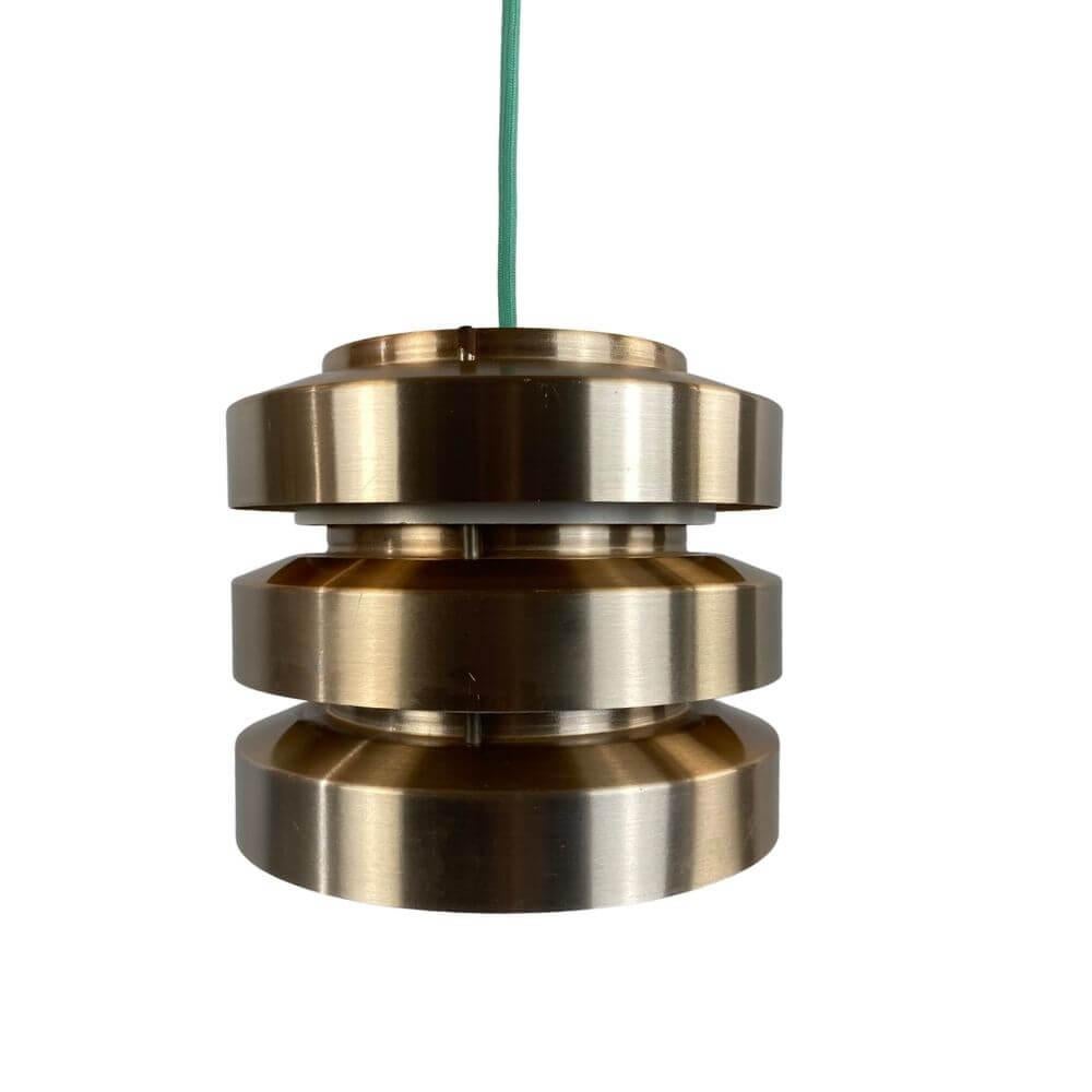 Mid-Century moderno VEB Metalldrucker Halle - Lampada da soffitto in metallo - 1970 - in vendita