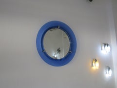 Veca Blue Mirror Midcentury