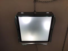 Veca Ceilling Light/Sconce Glass Metal Crome, 1955, Italy