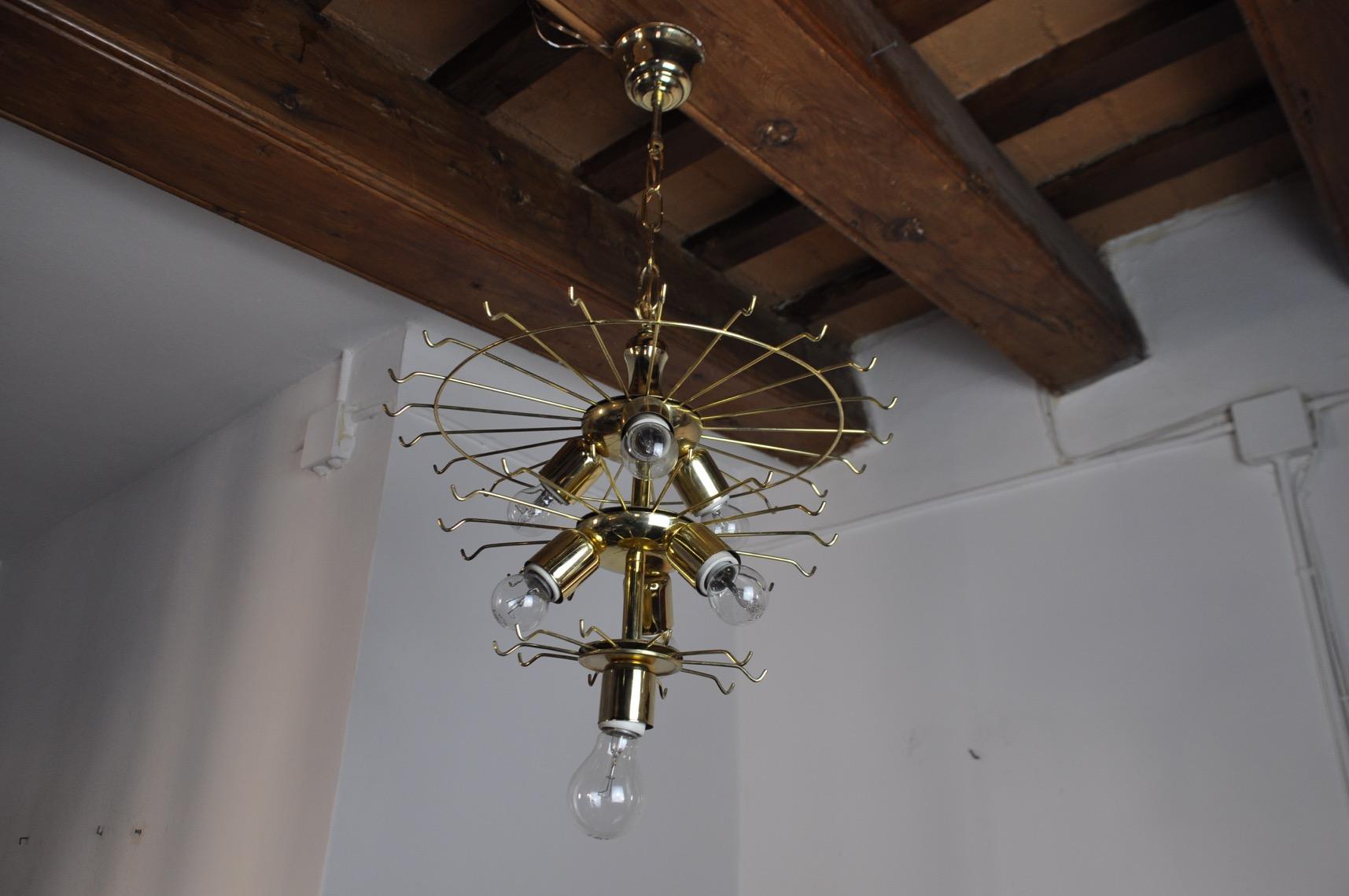 Veca chandelier, 3 levels, Italy, 1970s For Sale 1