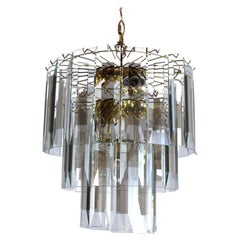 Lampadario Veca, 3 livelli, Italia, anni '70