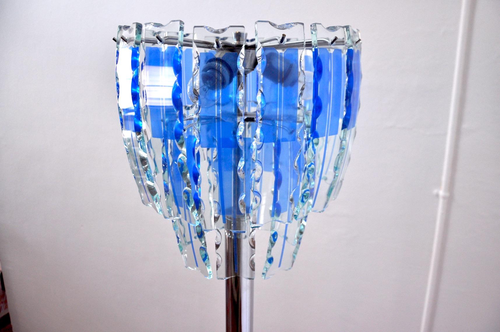 Veca Floor Lamp in Murano Glass Italy 1970 In Good Condition In BARCELONA, ES