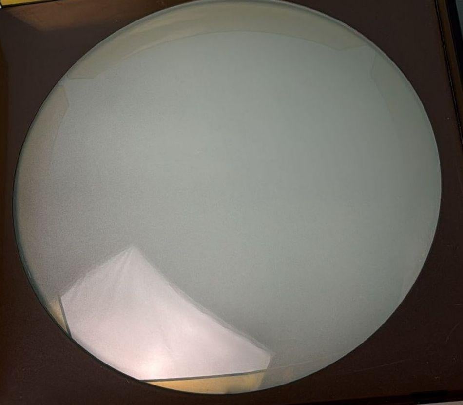 Veca for Fontana Arte  Italian Crystal, Glass and Metal Ceiling Light For Sale 8