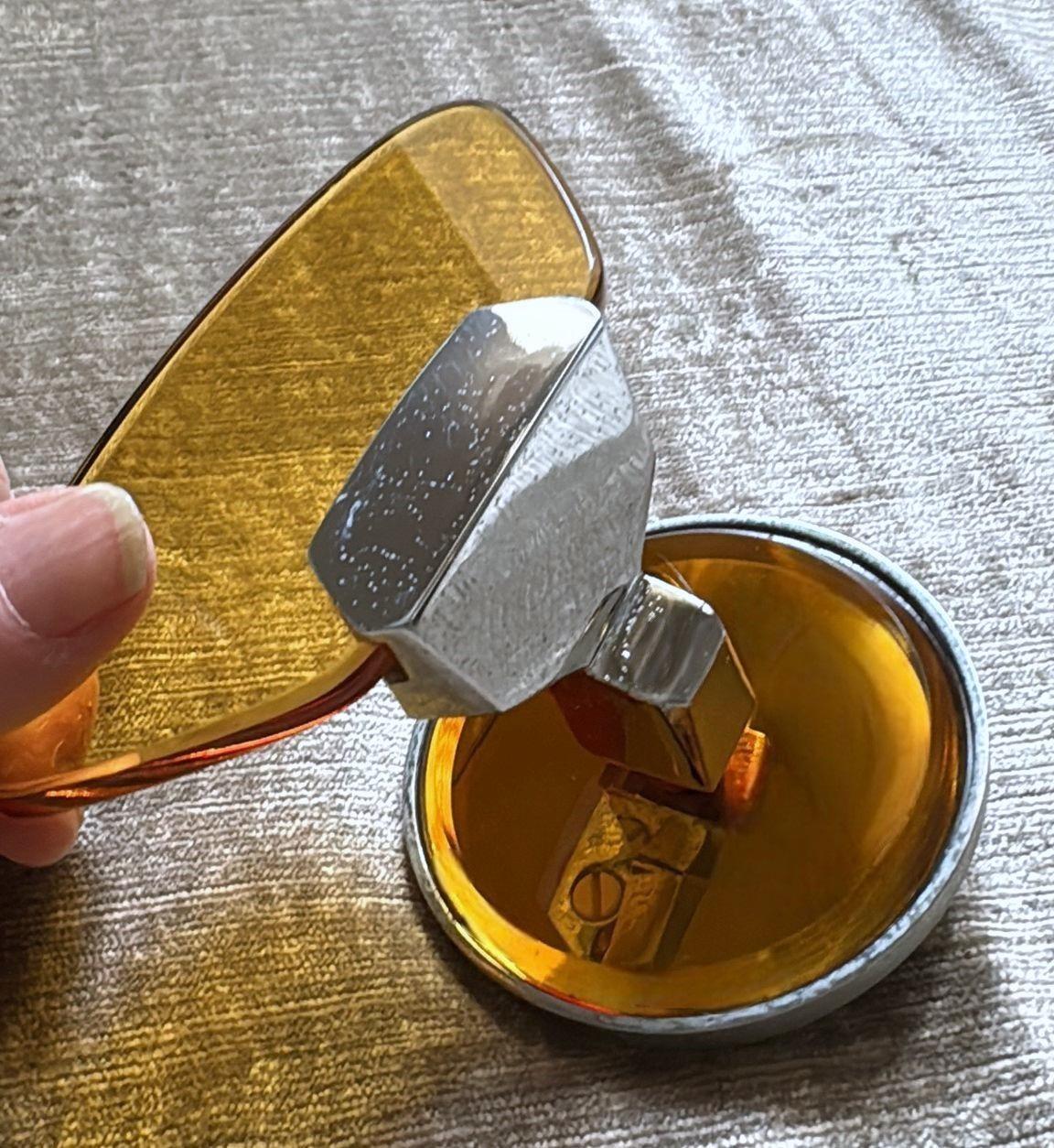 Veca Para Fontana Arte Pareja De Ganchos De Pared Italianos De Acero Y Cristal en venta 14