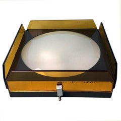 Lámpara de techo Veca de cristal italiano, vidrio y metal