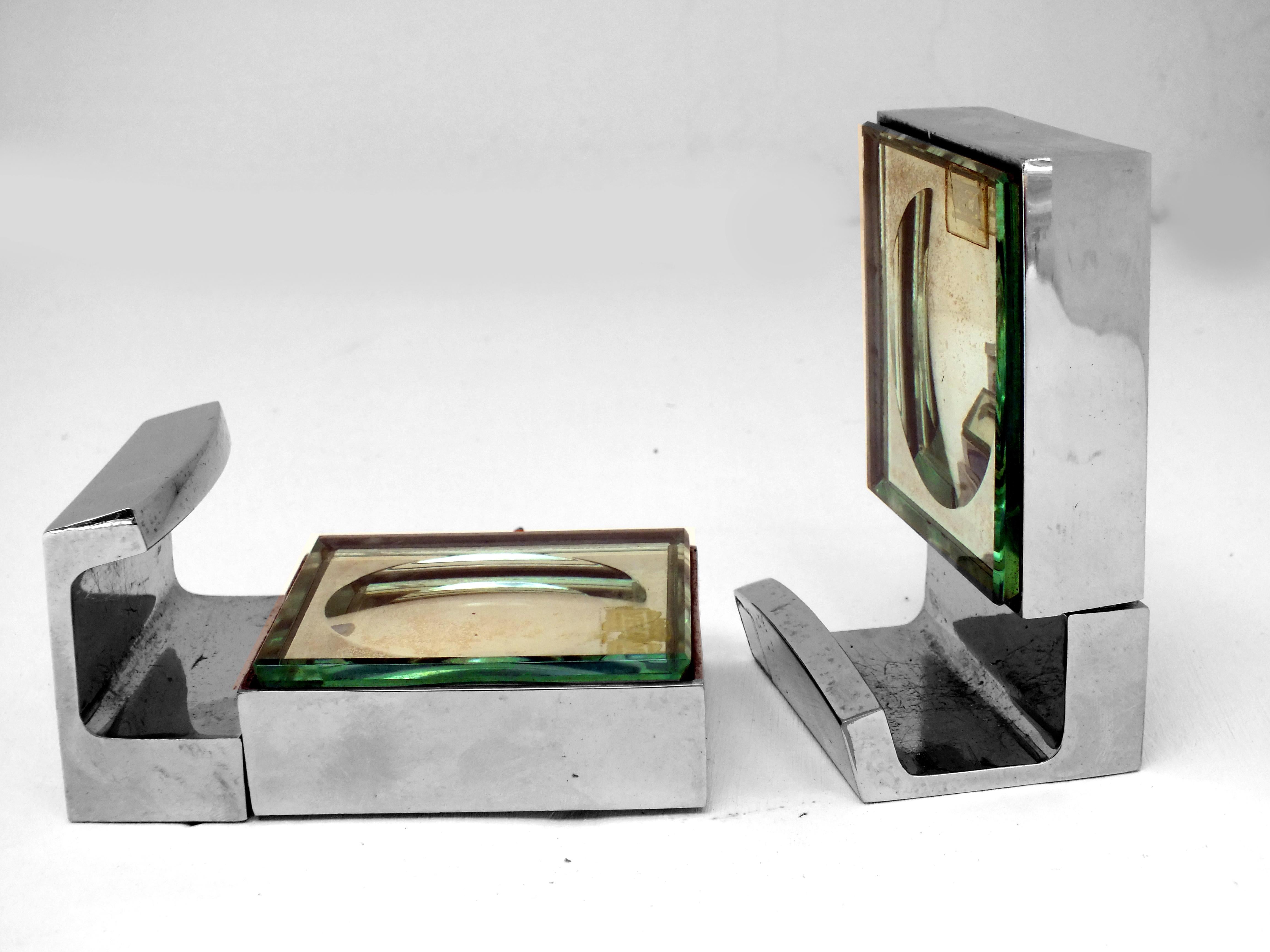 Veca Italy product bathroom set in the years '70 in the manner of Fontana Arte For Sale 3