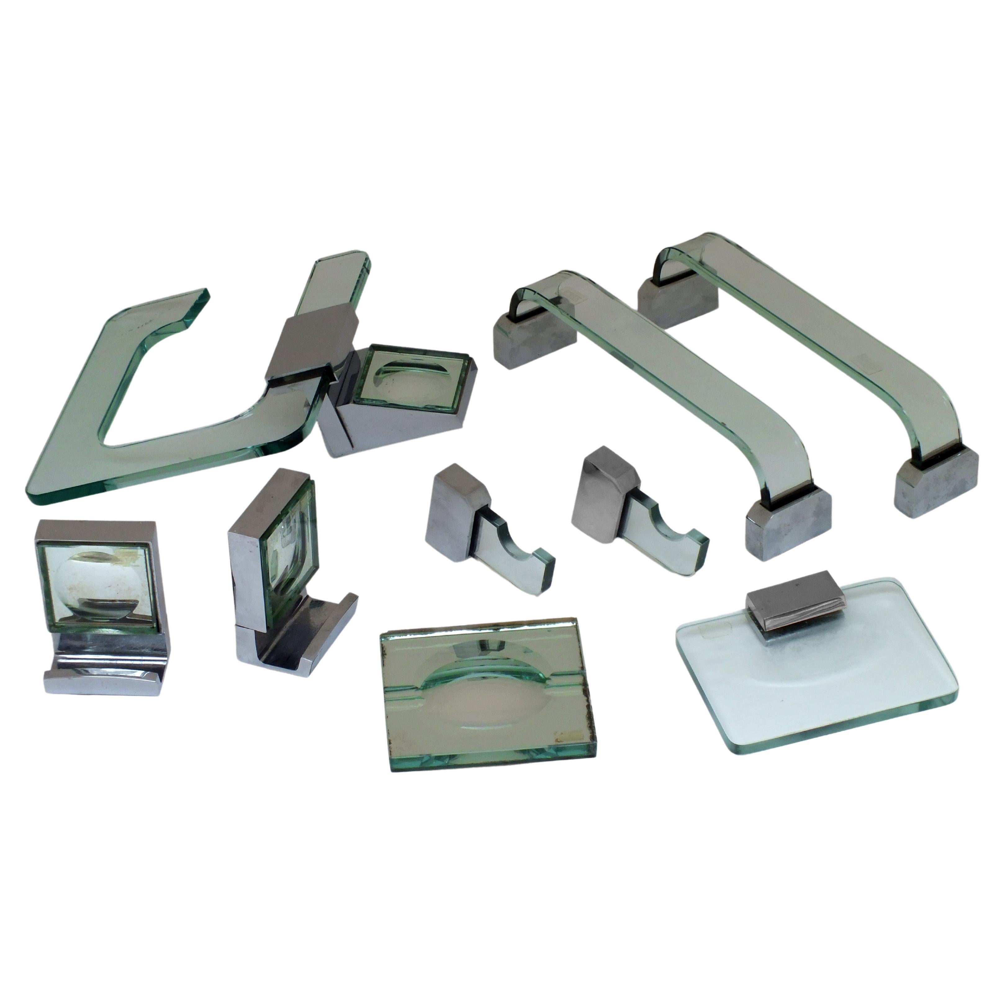Veca Italy product bathroom set in the years '70 in the manner of Fontana Arte For Sale