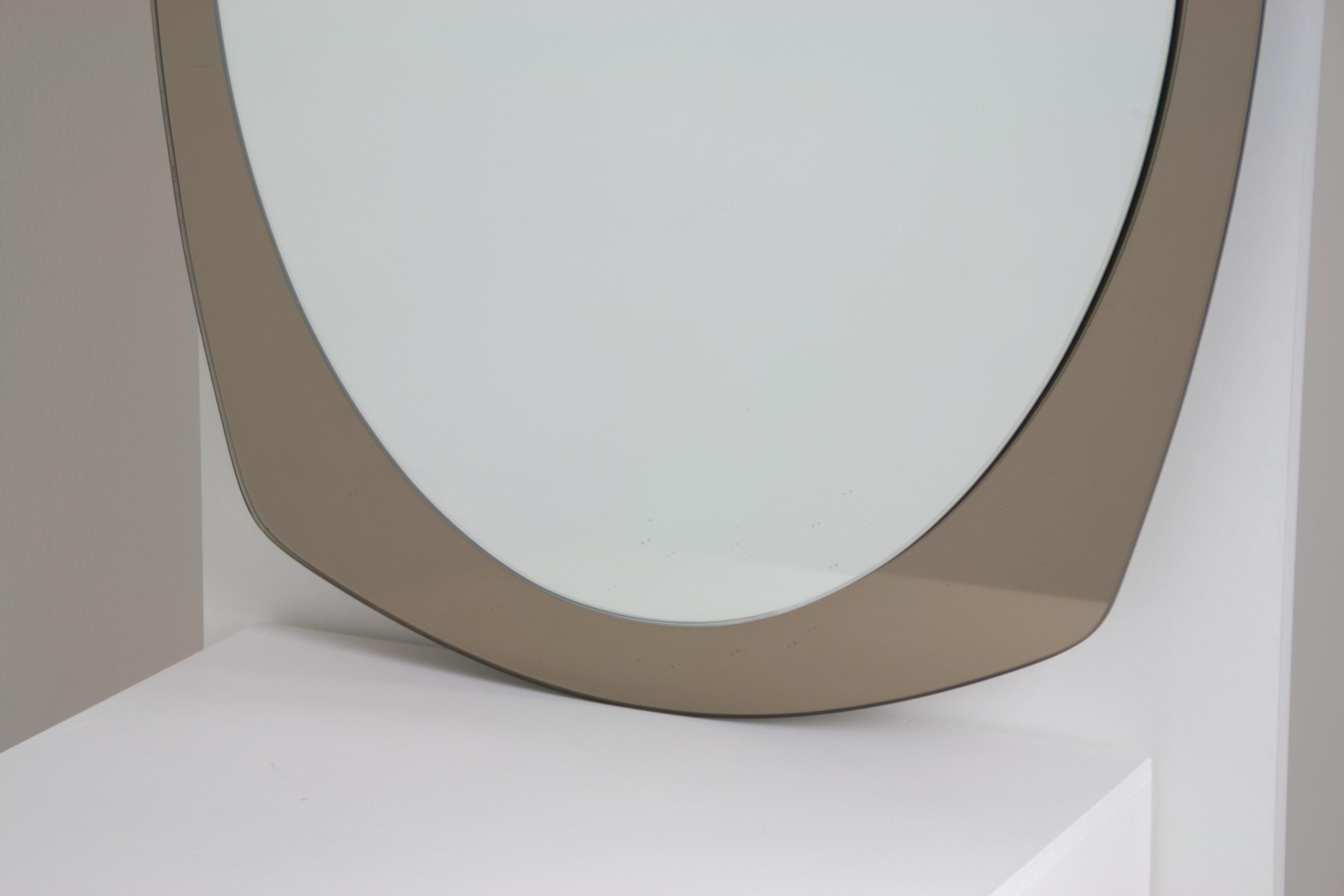 Verre Miroir ovale Veca, Italie 1960 en vente