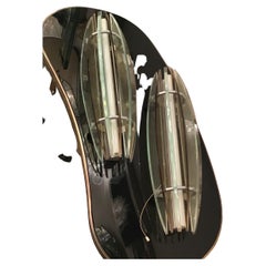 Applique Veca Vetro Metallo Cromatico, 1960, Italia