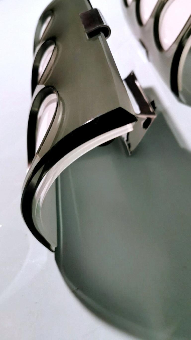 Coppia di applique in stile Veca con doppia lastra di vetro in due colori 6