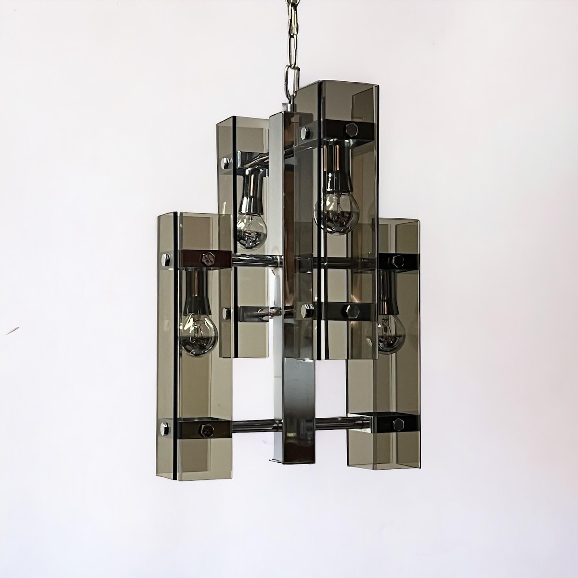 Late 20th Century VECA Vintage Hanging Lamp 70s - Space Age Elegance and Italian Craftsmanship For Sale