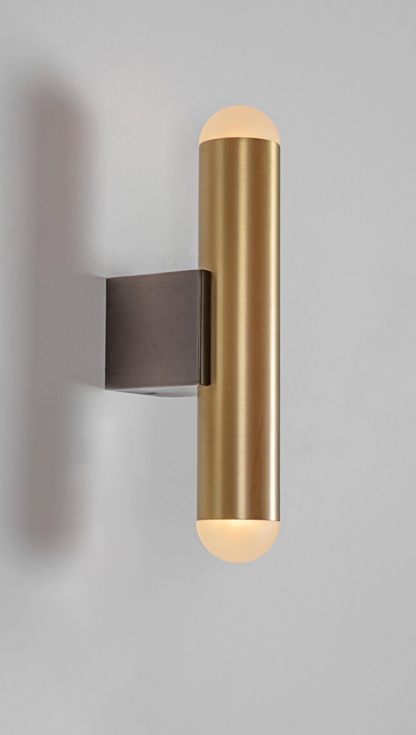 British Vector Wall Lamp by Square in Circle For Sale